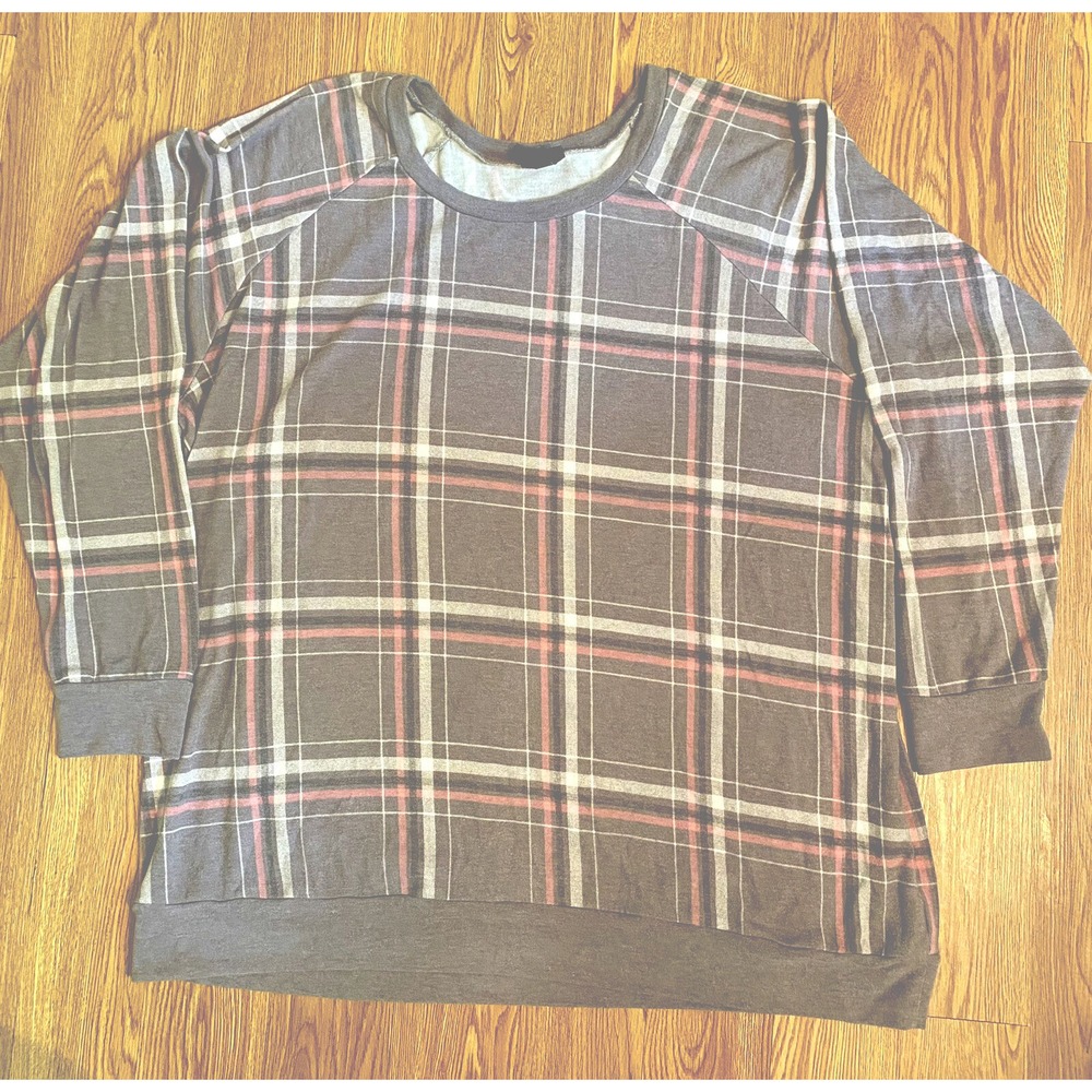 Torrid Women's Plus Size‎ 4X Light Weight Pullover Top Plaid Super Comfy G